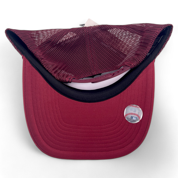 '47 Brand UO New York Yankees Maroon Trucker Snapback Baseball Rope Hat Cap - Picture 4 of 4